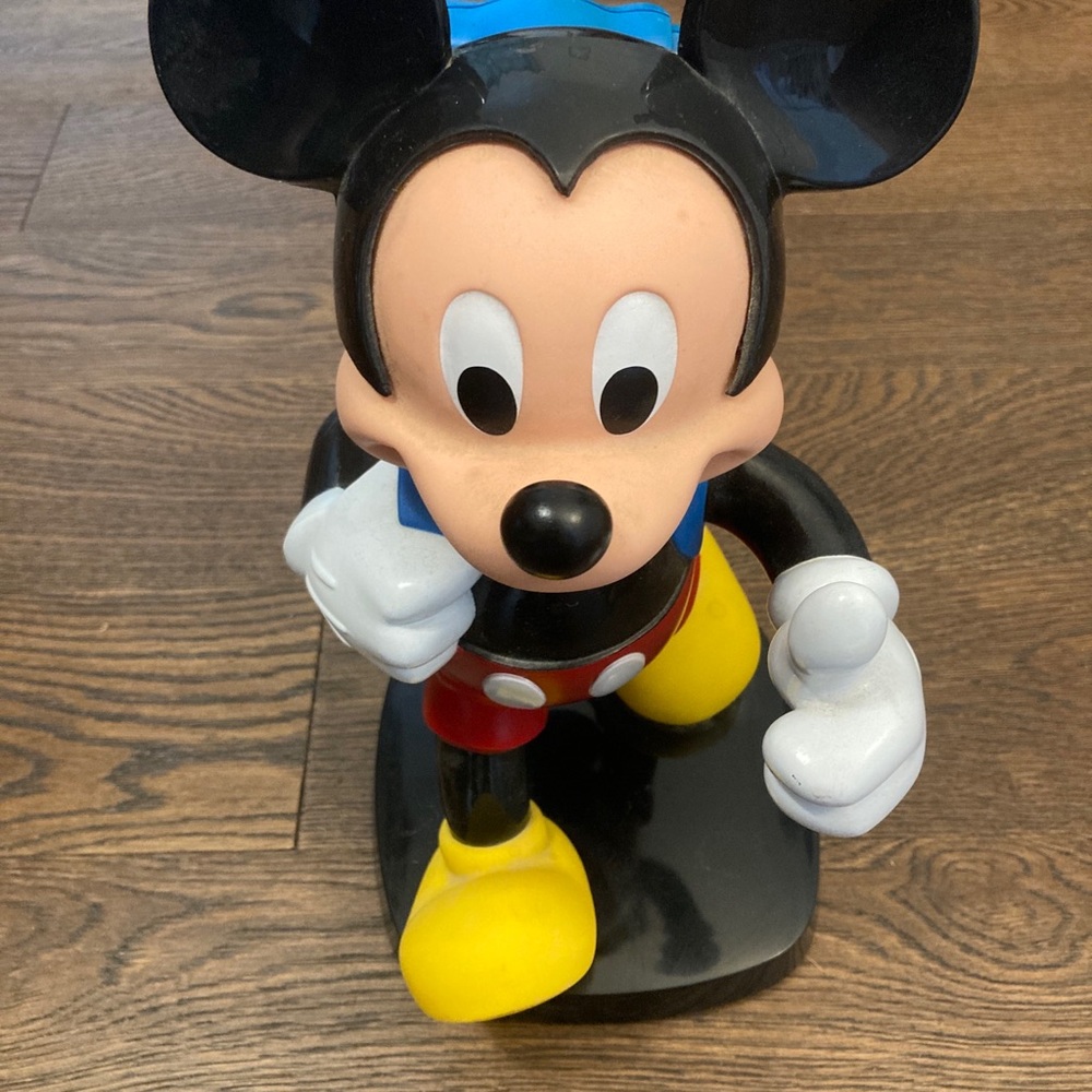 Vintage MICKEY MOUSE Disney 1980s Tyco Blue Backpack Push Button Telepho…